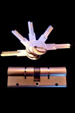 Megerősített fúrás védelemmel ellátott zárbetét Hisec ajtóhoz kulcsokkal