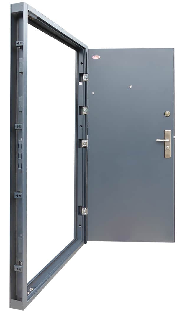 Minta nélküli Matt Antracit HiSec acél biztonsági bejárati ajtó
