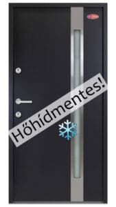Kültéri acél HiSec bejárati ajtó Antracit, hőszigetelt üvegbetéttel