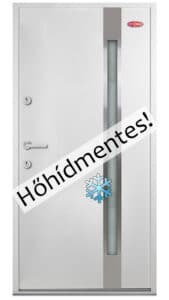 Bílé vnější ocelové vchodové dveře HiSec s izolačními skleněnými vložkami