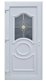 Sevilla - műanyag üvegezett kültéri 5 kamrás bejárati ajtó