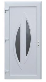 Cordoba - kültéri műanyag bejárati ajtó 5 kamrás két ablakkal