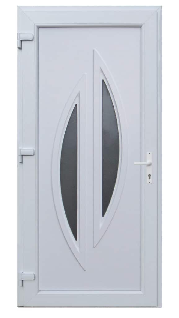 Cordoba - kültéri műanyag bejárati ajtó 5 kamrás két ablakkal