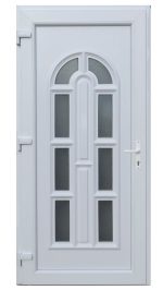 Toledo - kültéri műanyag bejárati ajtó 5 kamrás nyolc ablakkal