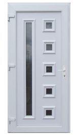 Vigo - 5komorové vnější plastové vchodové dveře s oknem